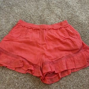 Flowy Coral Shorts
